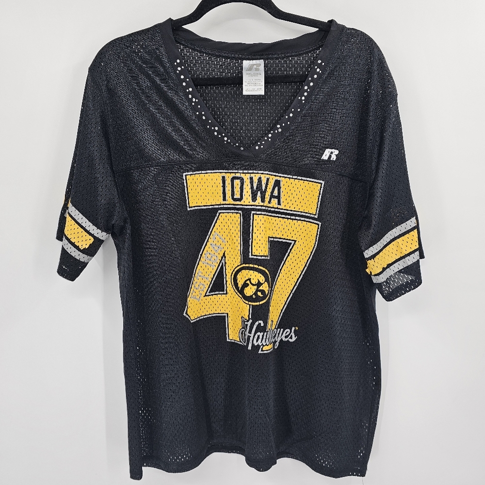 Russell Iowa Hawkeyes Black Jersey Size 3X